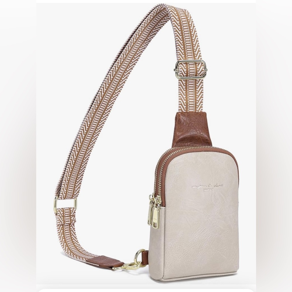 Leather Crossbody Bag size: 7.5 inches x 5.3 inches used only once.